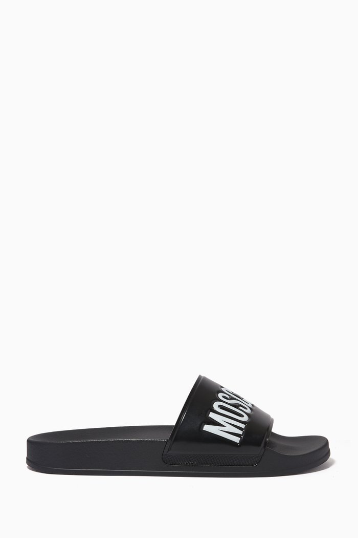 Logo Slides in Rubber, Black