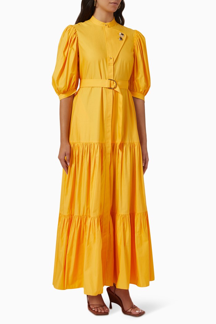 

Columbia Maxi Dress in Cotton, Yellow