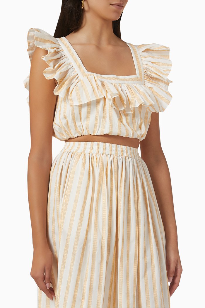 

Maxwell Crop Top in Cotton, Yellow
