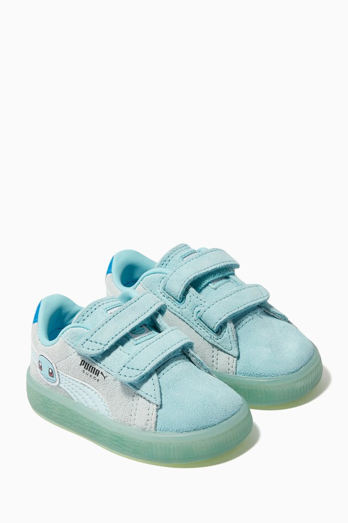 

x Pokemon Squirtle Classic Sneakers in Suede, Blue
