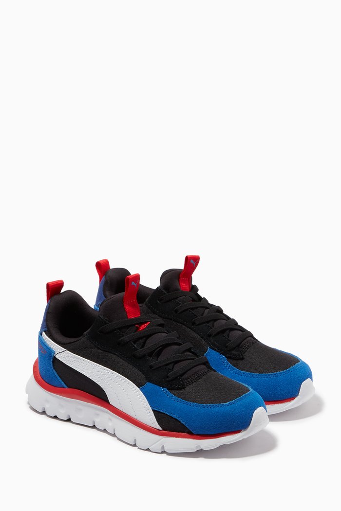 

Flex Slip-on Sneakers in Textile & Suede, Black