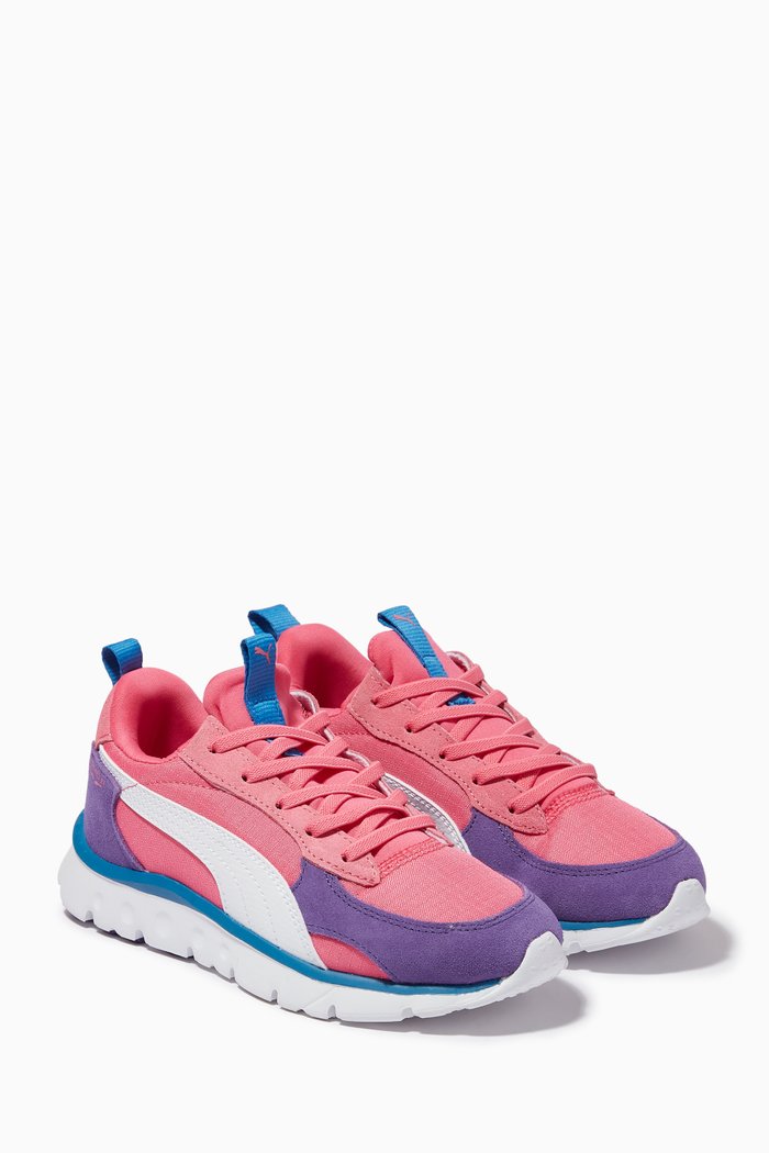 Flex Slip-on Sneakers in Textile & Suede, Pink