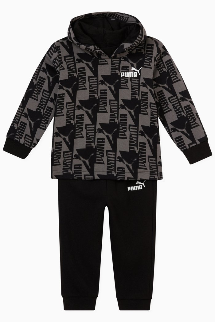 

Minicats Puma Power Hoodie & Sweatpants Set, Black