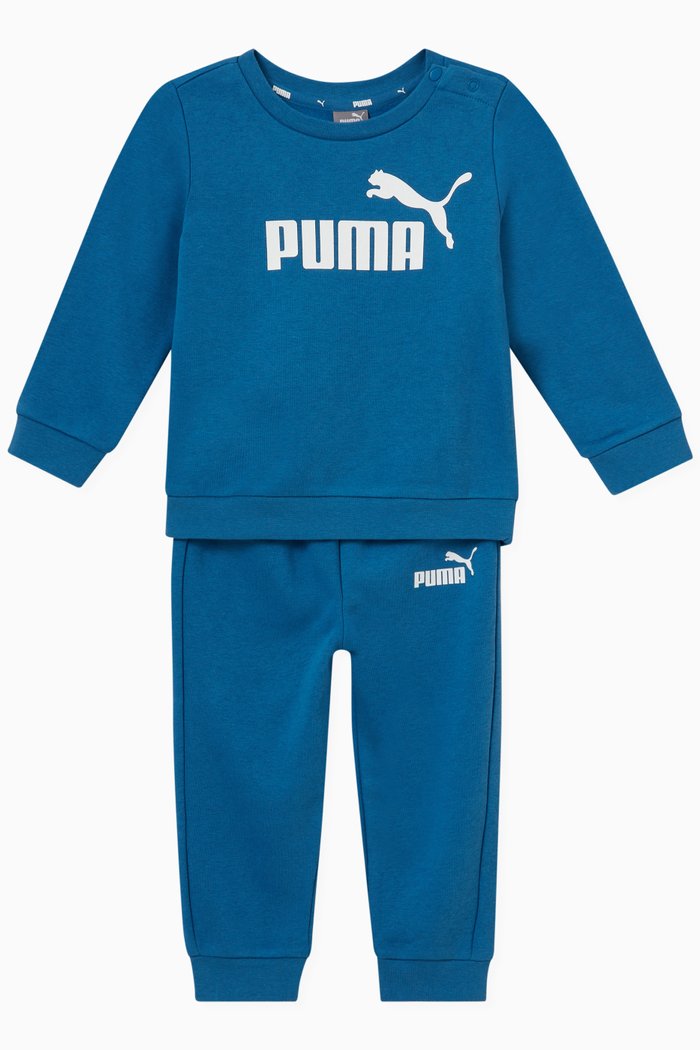 

Minicats Logo-print Sweatshirt & Pants Set, Blue