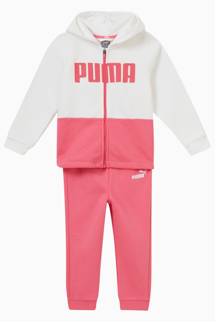 

Minicats Colour-block Tracksuit Set in Cotton Terry, Pink