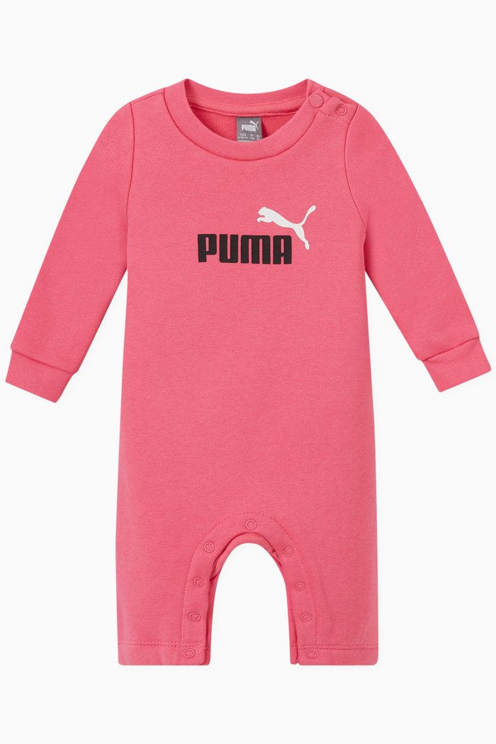 Minicats Logo Romper in Cotton-blend, Pink
