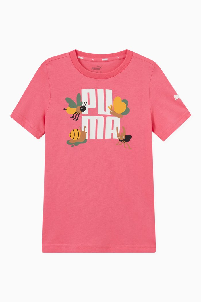 Small World Logo T-shirt in Cotton-jersey, Pink