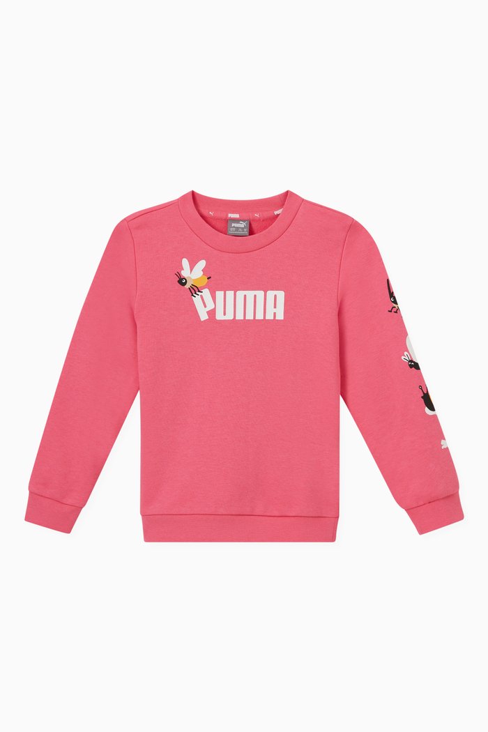 

Small World Logo Sweatshirt in Recycled Cotton-blend, Pink