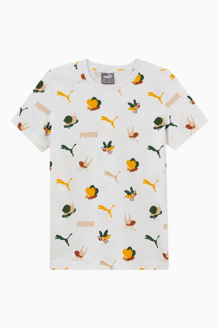 

All-over Graphic Small World T-shirt in Cotton-jersey, White