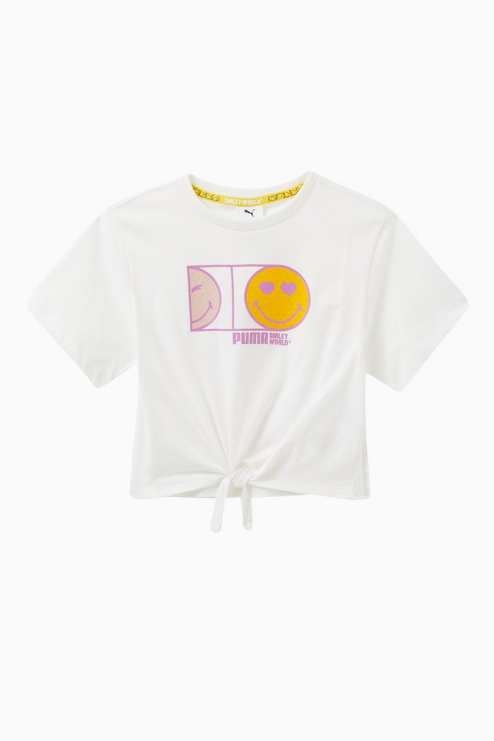 

x SW Minicat Knot Tie T-shirt in Cotton, White