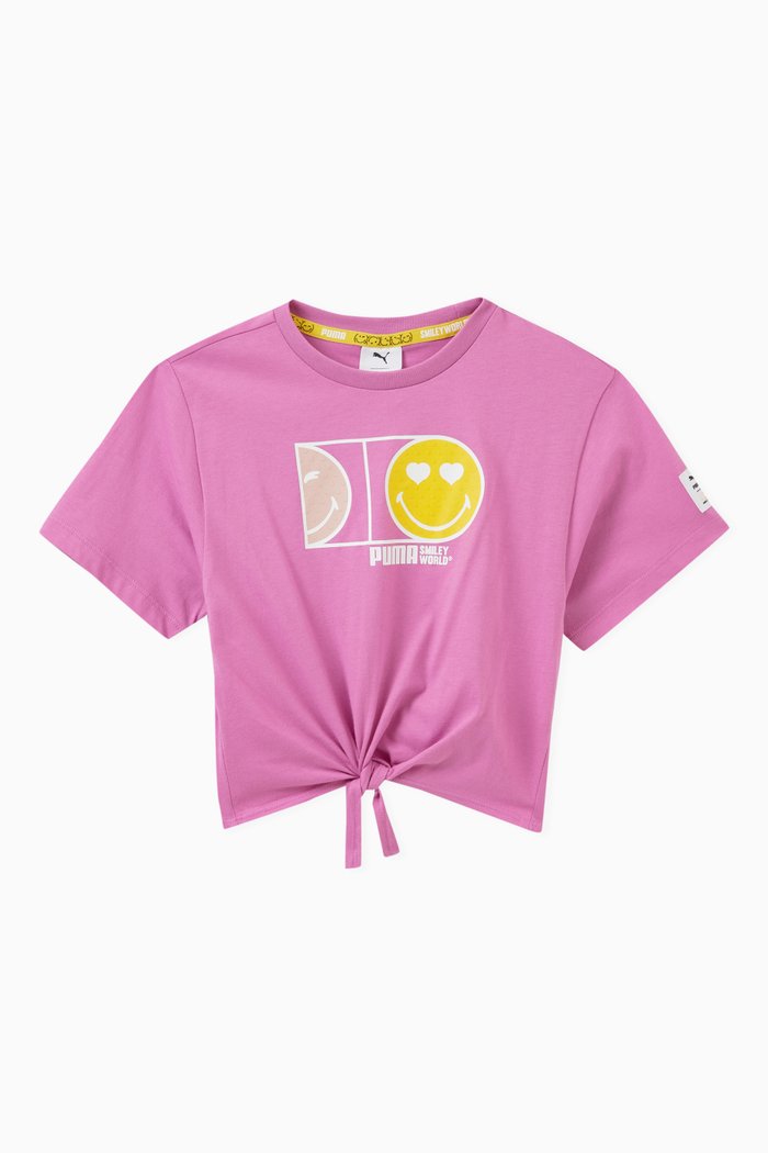 

x SW Minicat Knot Tie T-shirt in Cotton, Purple