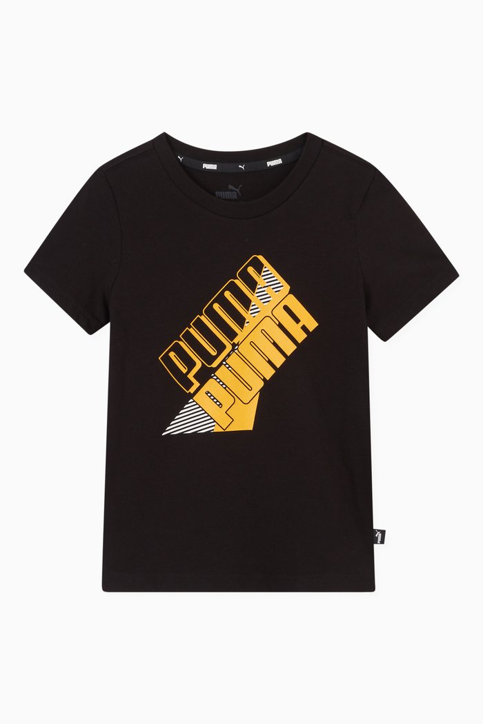 

Puma Power Logo T-shirt in Cotton-jersey, Black