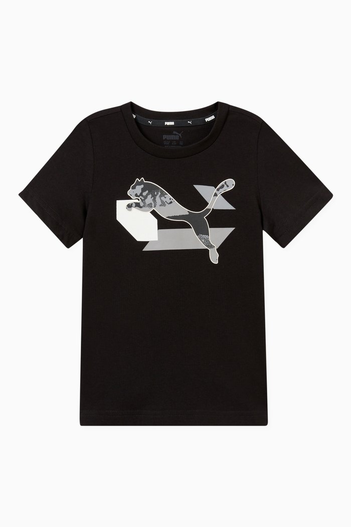 

Alpha Graphic T-shirt in Cotton Jersey, Black