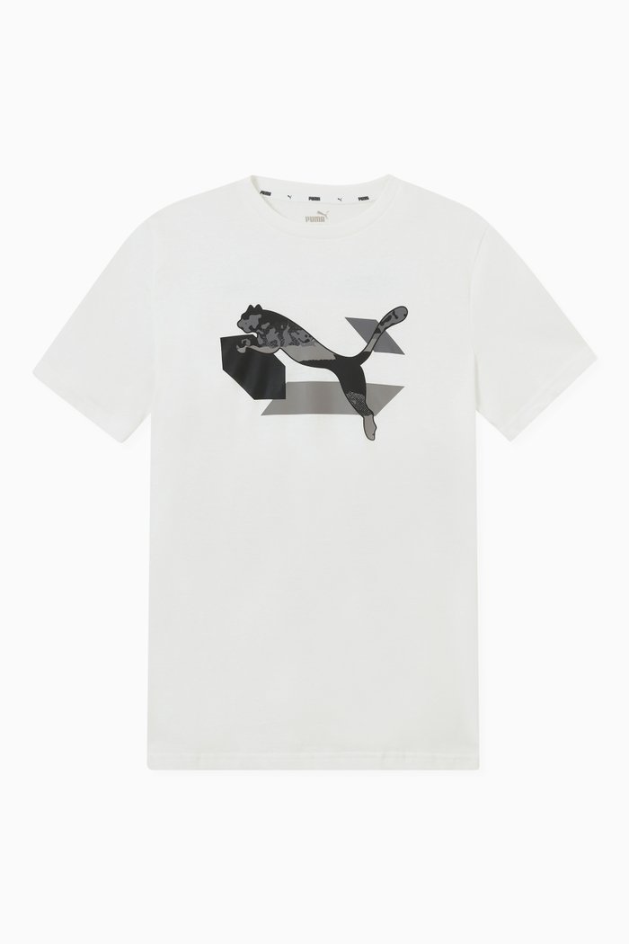 

Alpha Graphic T-shirt in Cotton Jersey, White