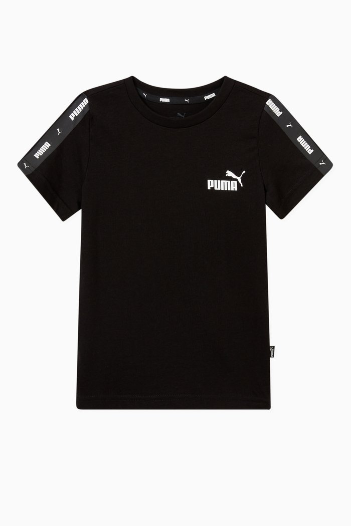 

Essentials + Logo Tape T-shirt in Cotton Jersey, Black