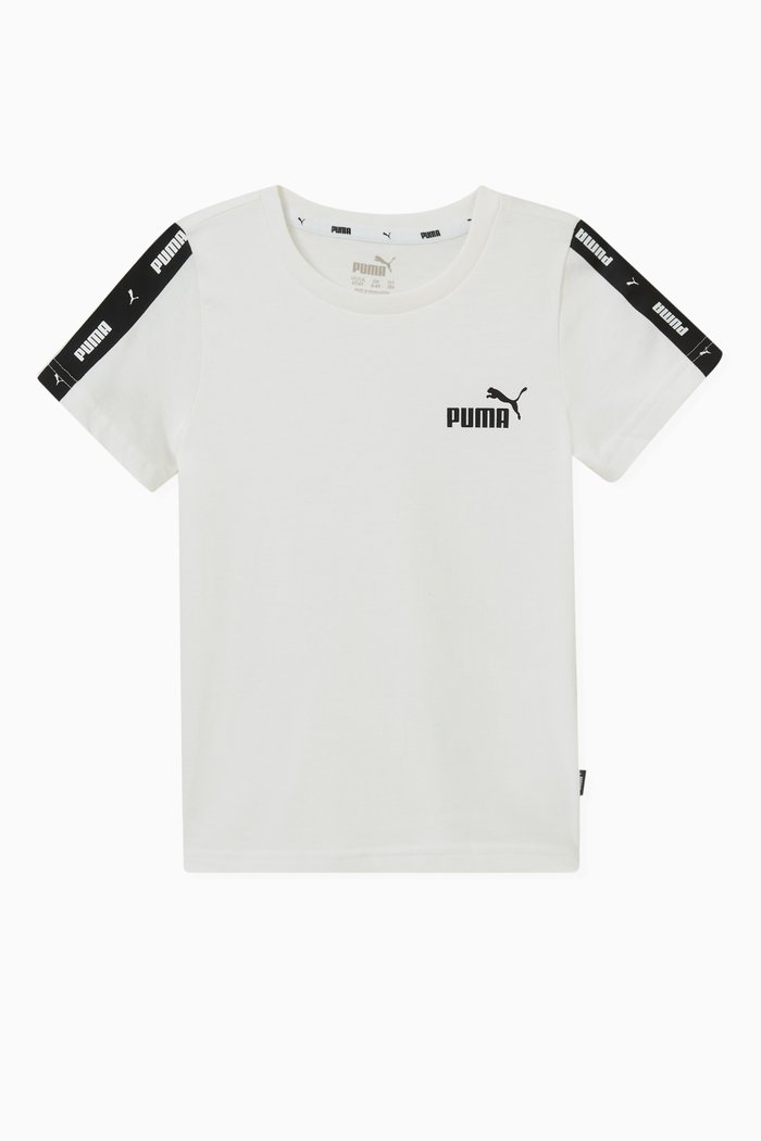 

Essentials + Logo Tape T-shirt in Cotton Jersey, White