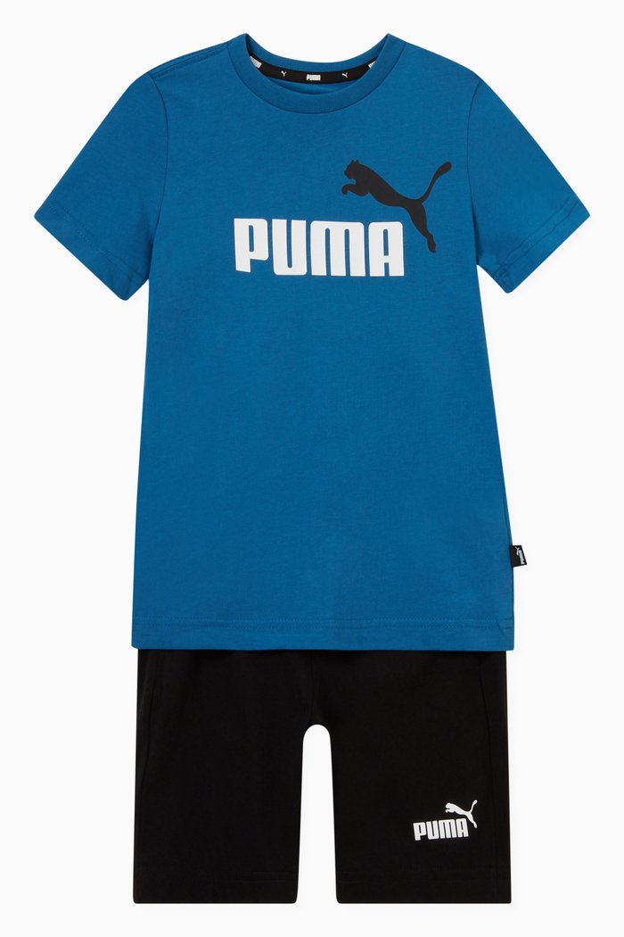 

Minicats T-shirt & Shorts Set in Cotton, Blue
