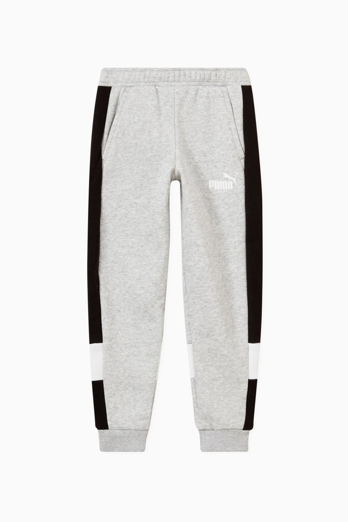 

Essentials Colour-block Logo Sweatpants in Recycled Cotton-blend, Grey