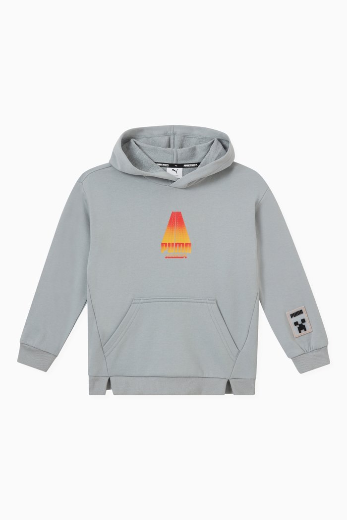 

x Minecraft Logo Hoodie in Cotton, Grey