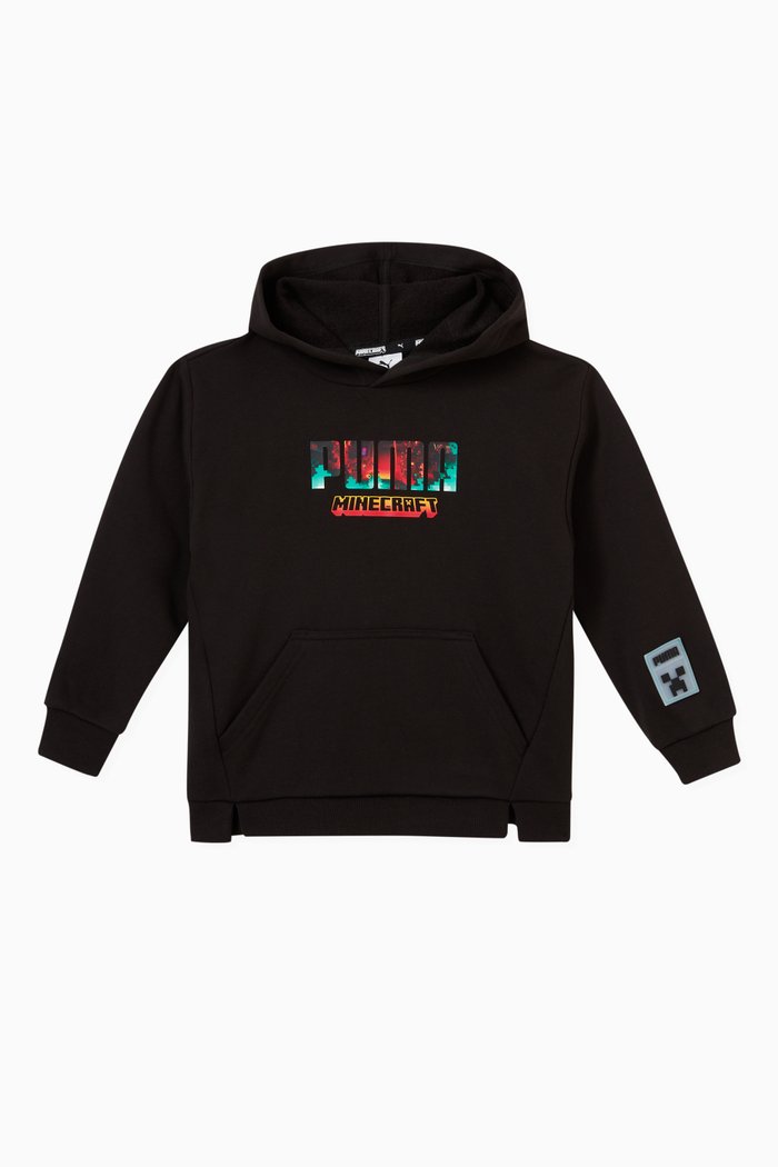 

x Minecraft Logo Hoodie in Cotton, Black