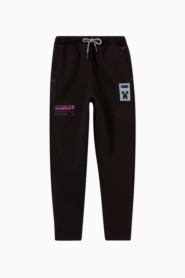 

x Minecraft Logo Sweatpants in Cotton, Black