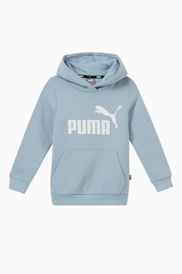 

Essentials Logo Hoodie in Cotton Terry, Blue