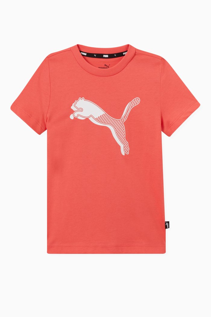 Puma Power Graphic-print T-shirt in Cotton-jersey, Orange