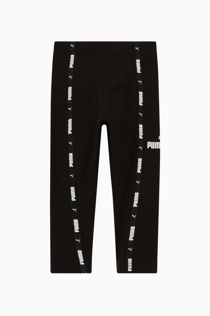 

Puma Power Cropped Leggings in Cotton Jersey, Black
