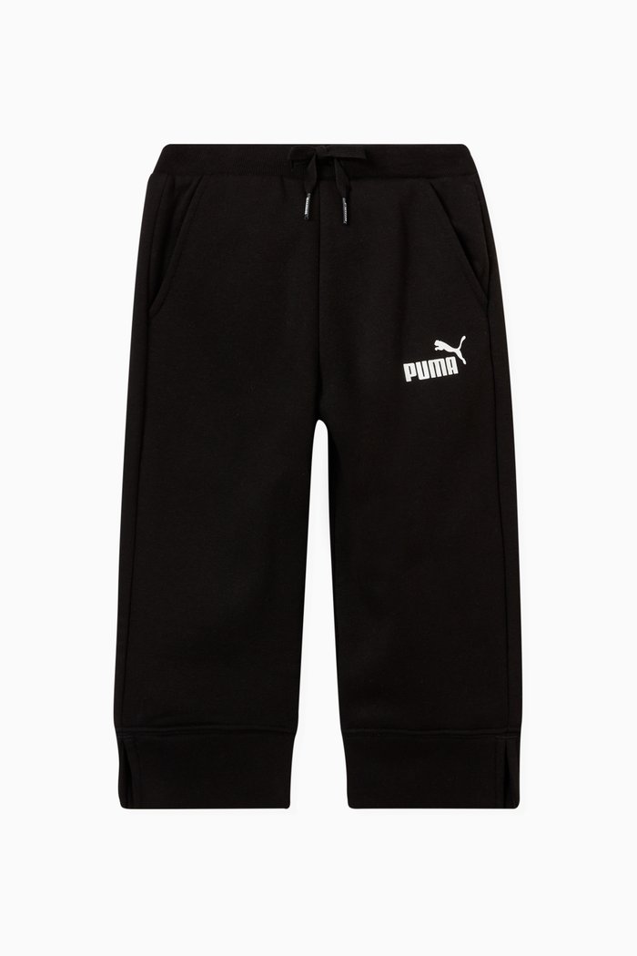 

Alpha Cropped Pants in Cotton-blend Fleece, Black