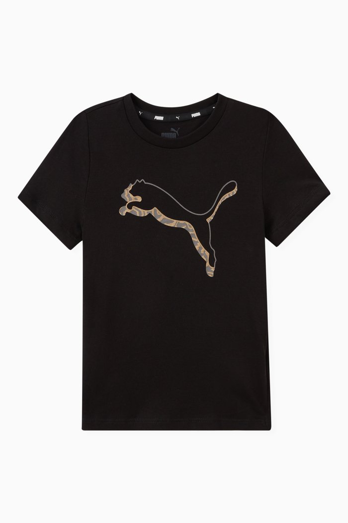 

Alpha Graphic T-shirt in Cotton Blend, Black
