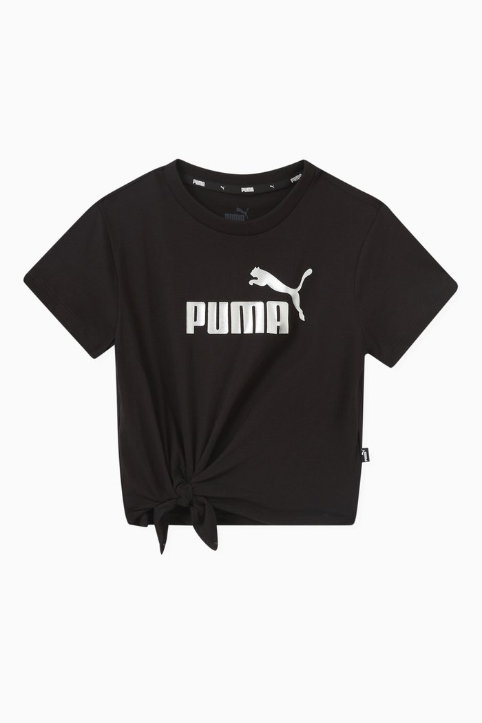 

Logo Knotted T-shirt in Cotton, Black