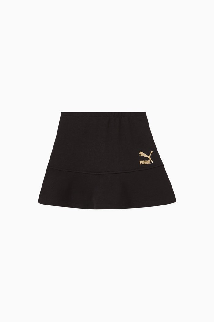 

90's Prep Skirt in Cotton, Black