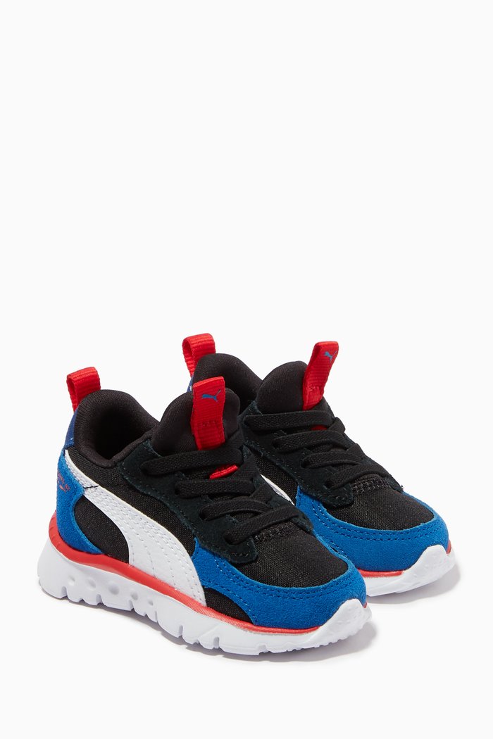 

Flex Slip-on Sneakers in Textile & Suede, Black