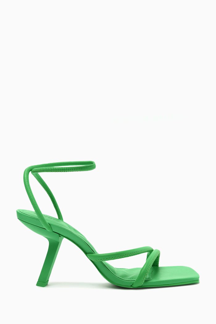 

Shalla Wrap-around Heel Sandals in Leather, Green
