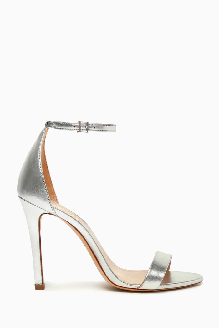 

Gisele Heel Sandals in Nappa Leather, Silver