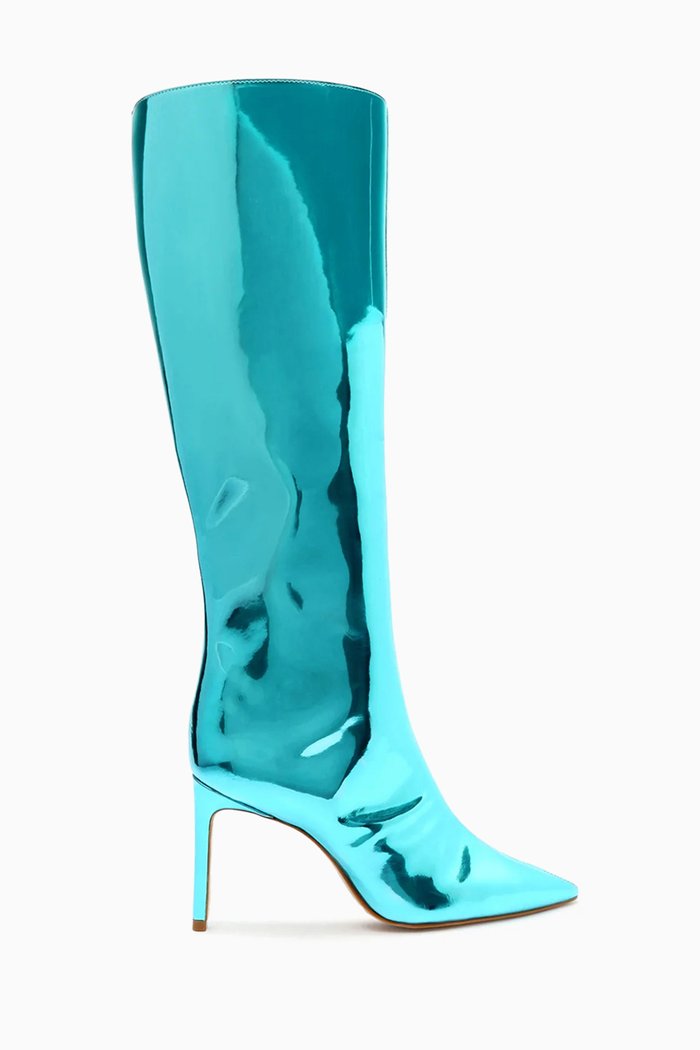 

Mary Up Boots in Patent Leather, Blue