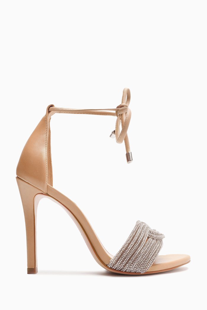 

Lenari Heel Sandals in Nappa Leather, Neutral