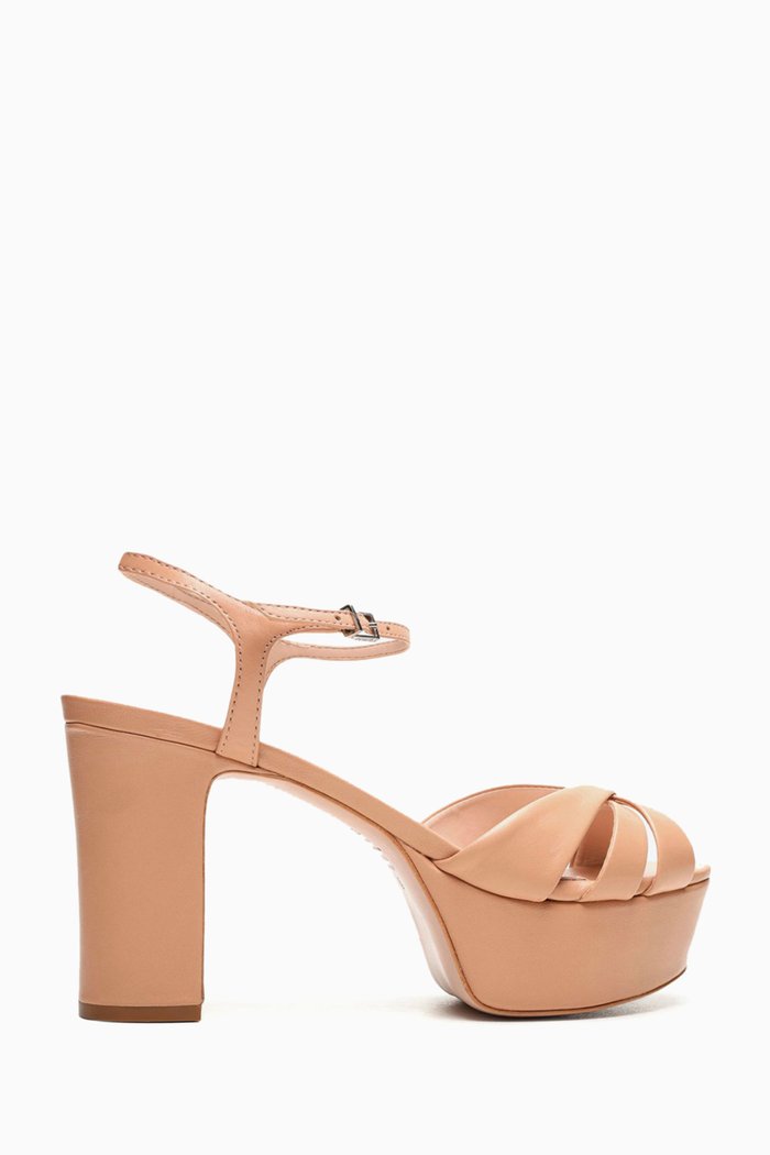 

Carrie 105mm Heel Sandals in Nappa Leather, Neutral