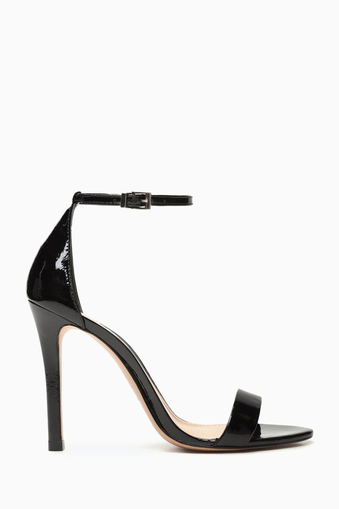 

Gisele Heel Sandals in Patent Leather, Black