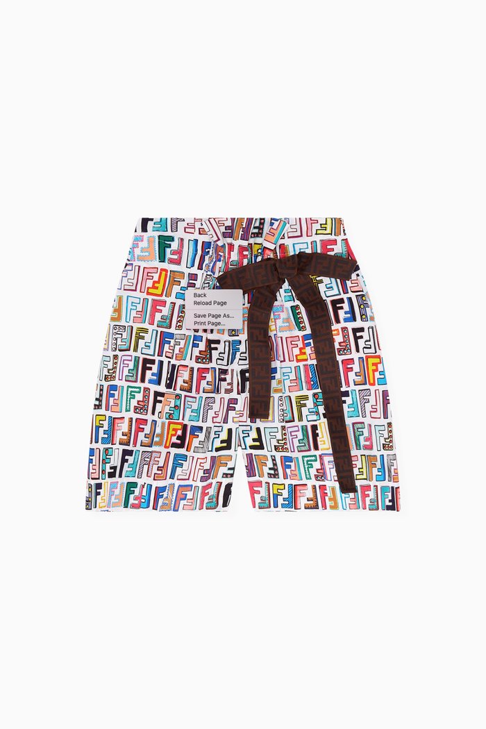 

Logo Shorts in Cotton Poplin, Multicolour