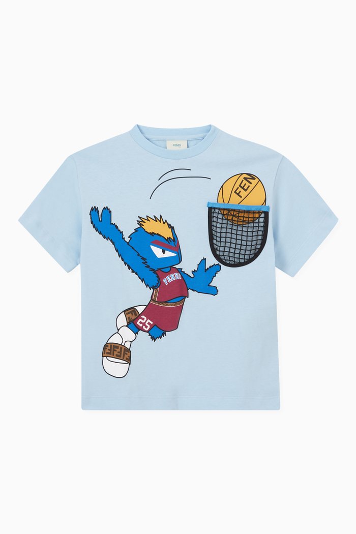 

Basketball T-shirt in Cotton, Blue