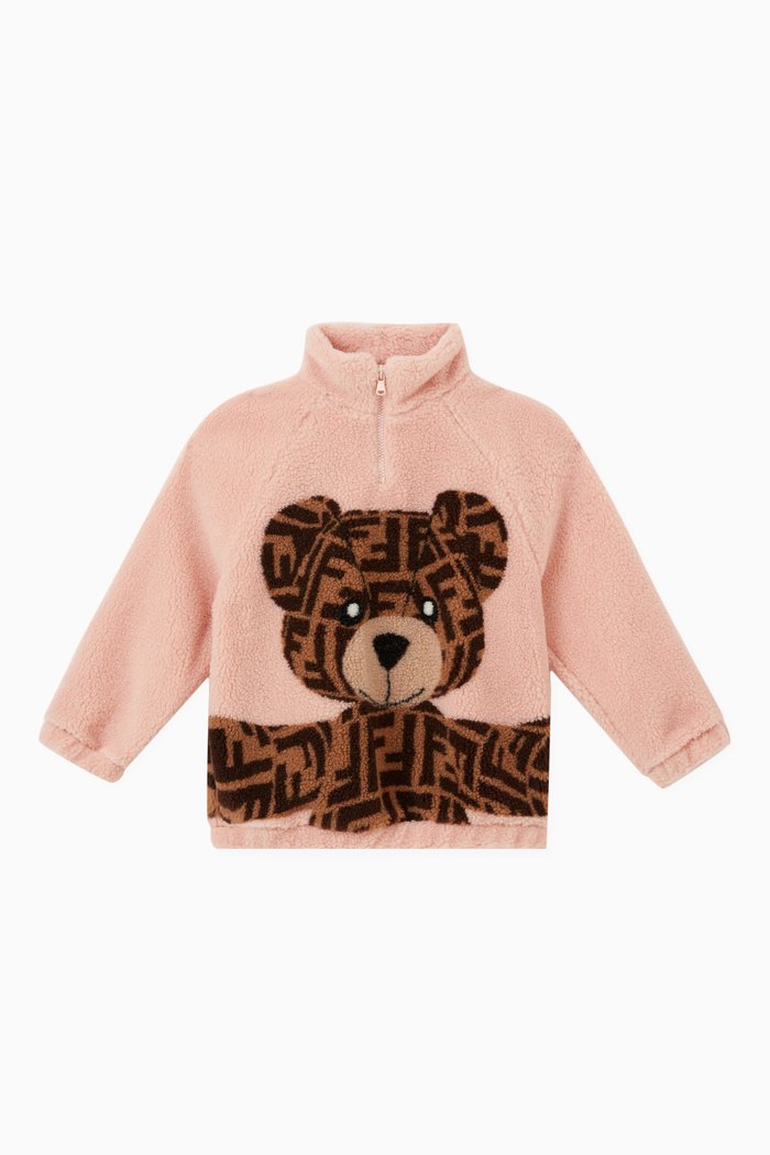 

Teddy Bear Sweatshirt in Wool, Pink
