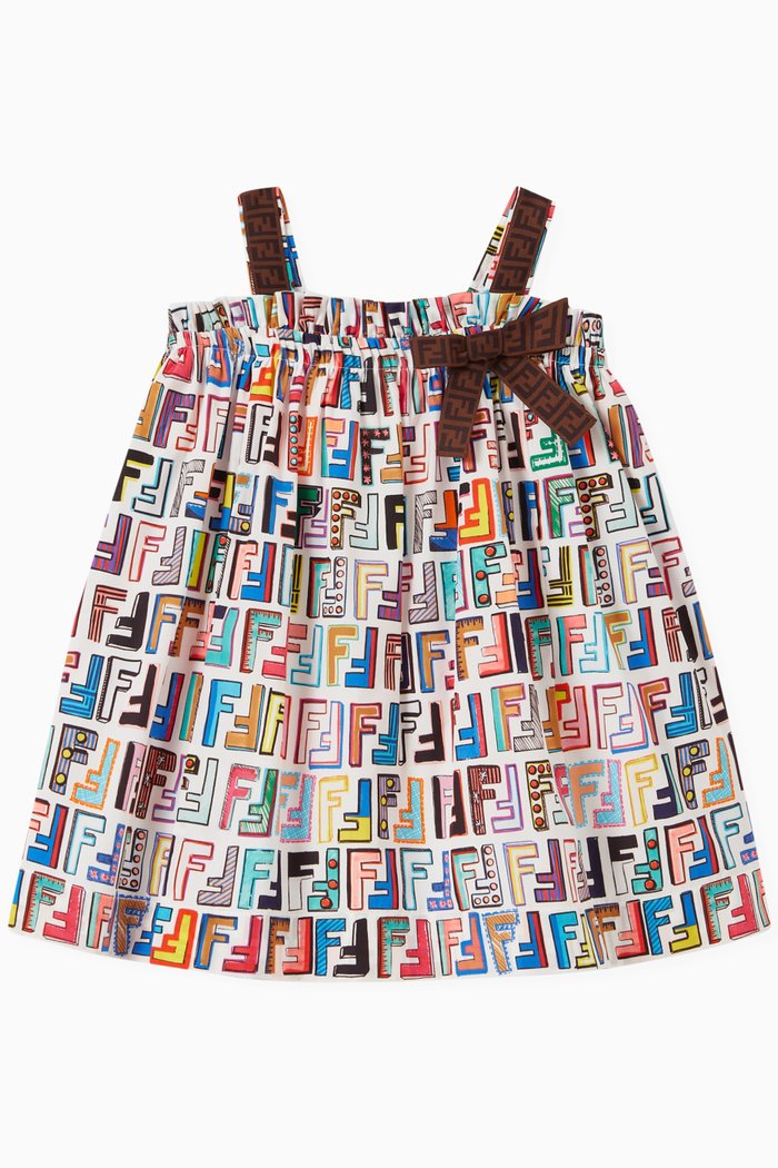 

Logo Dress in Cotton, Multicolour