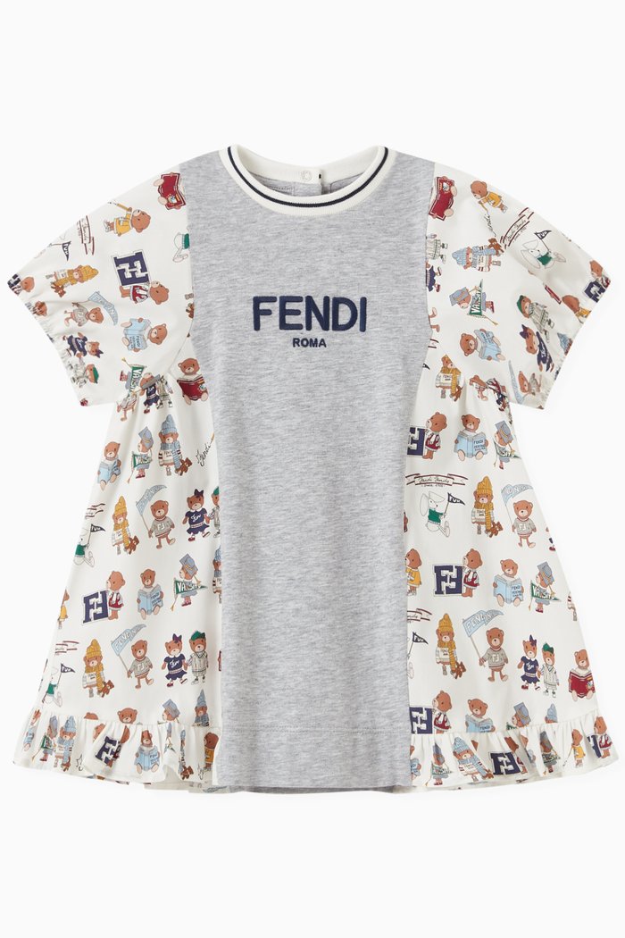 

Teddy Logo Dress in Cotton, Multicolour