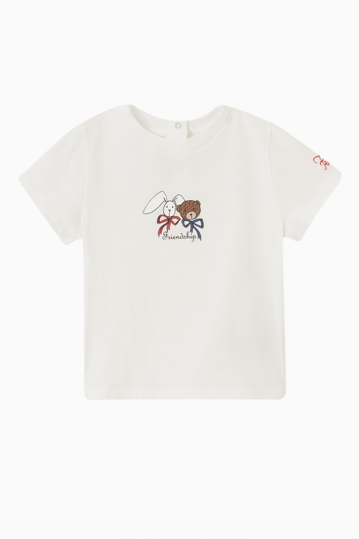 

Teddy Bear T-shirt in Cotton, White