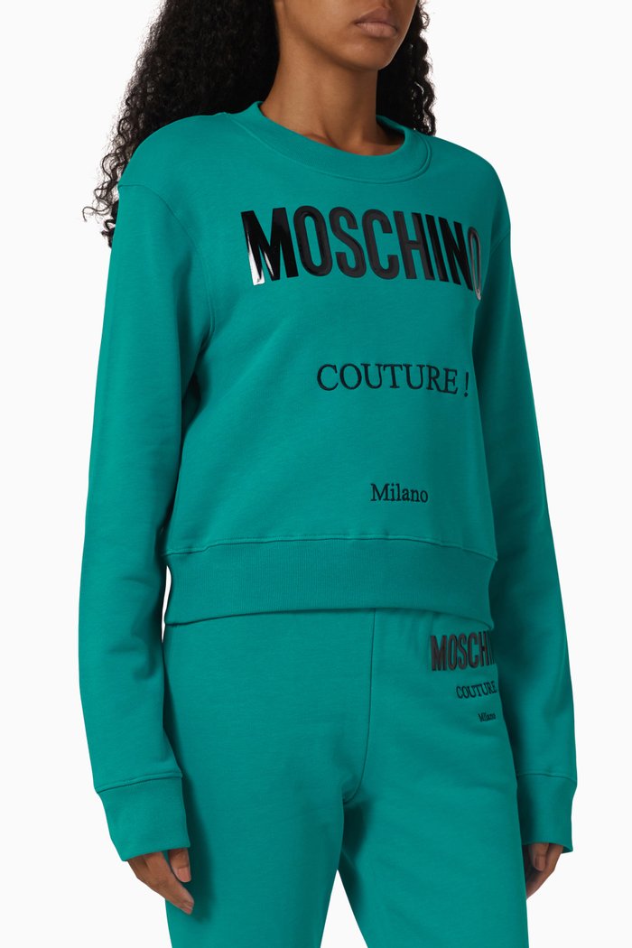 

Moschino Couture Sweatshirt in Organic Cotton, Green