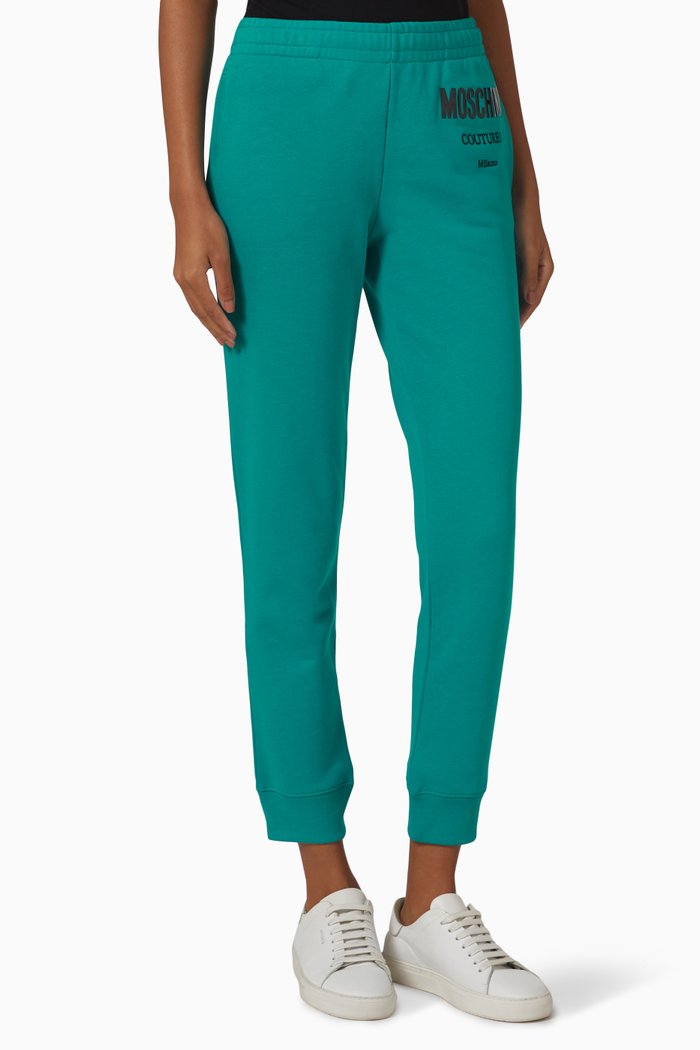 

Moschino Couture Sweatpants in Organic Cotton, Green