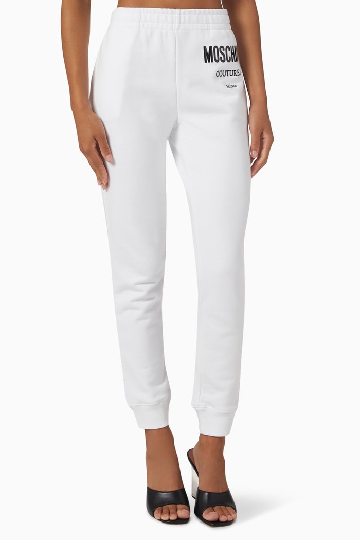 

Moschino Couture Sweatpants in Organic Cotton, White