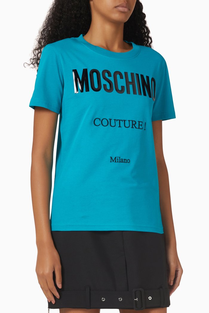 

Moschino Couture T-shirt in Organic Cotton, Green