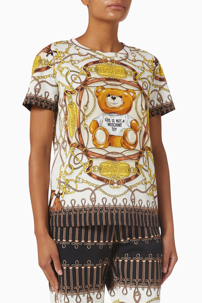 

Military Teddy Scarf T-shirt in Cotton, Neutral
